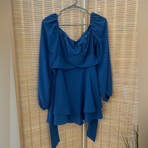 NWOT Blue Romper Size S